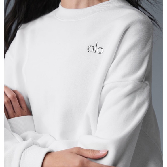 Alo - Accolade Crew Neck Pullover White - Picture 2 of 6